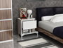 Hanah Home Mesilla de Noche Blanca 46.8cm Ancho x 46.8cm Alto x 33cm Fondo